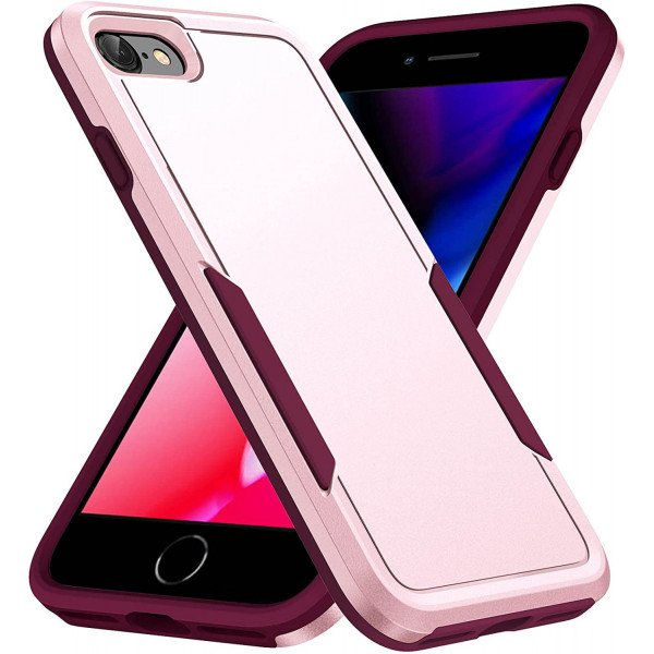 Wholesale Heavy Duty Strong Armor Hybrid Trailblazer Case Cover for Apple iPhone 8 Plus / 7 Plus (Pink)